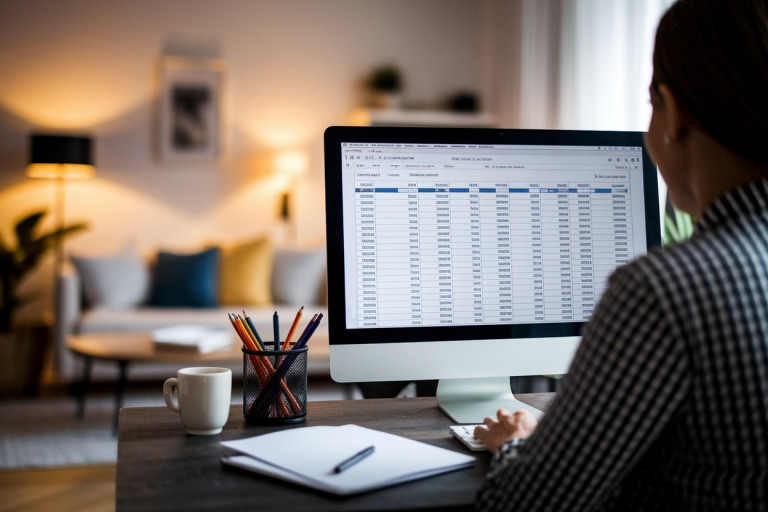 personne-bureau-ecran-documentfinancier-flou