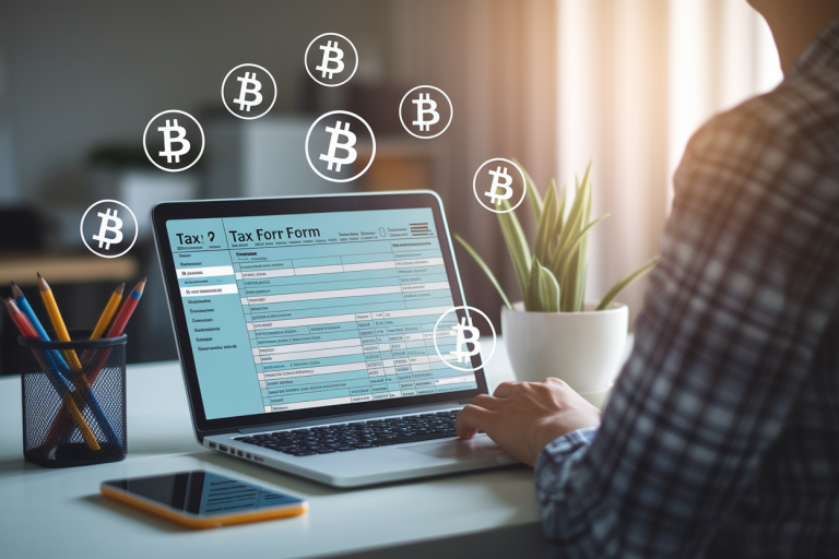 personne-bureau-portable-impots-crypto