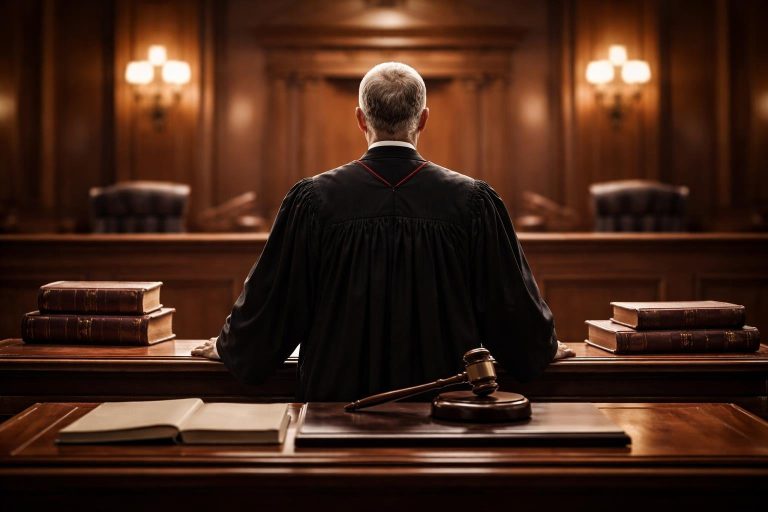 juge-bureau-livres-marteau-tribunal