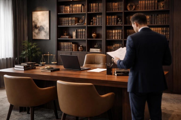 bureau-moderne-table-bois-bibliotheque