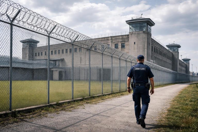 batiment-penitentiaire-agent-ciel-nuageux