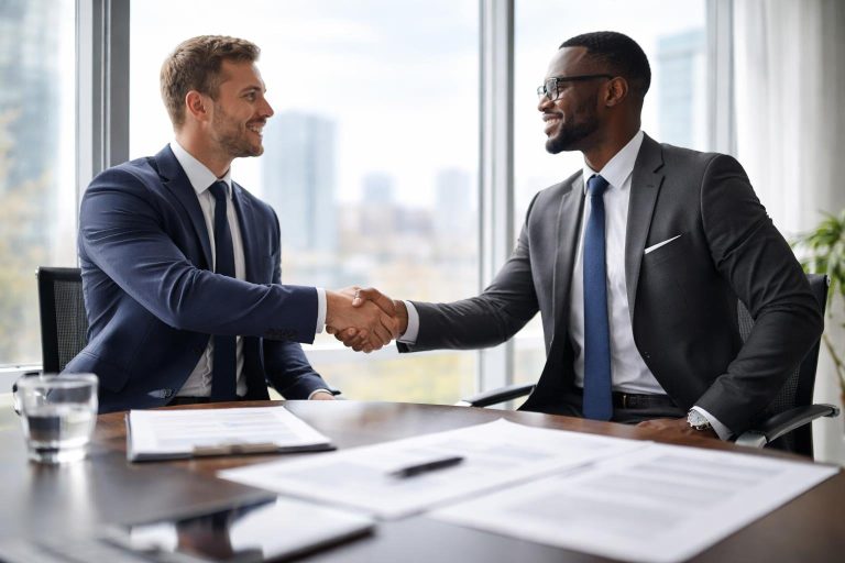 professionnels-poignee-main-bureau-moderne