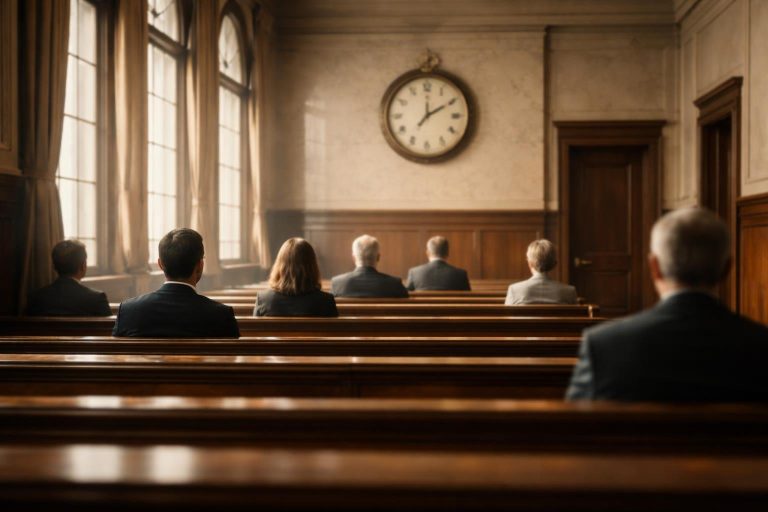 salle-attente-tribunal-bancs-horloge-fenetres