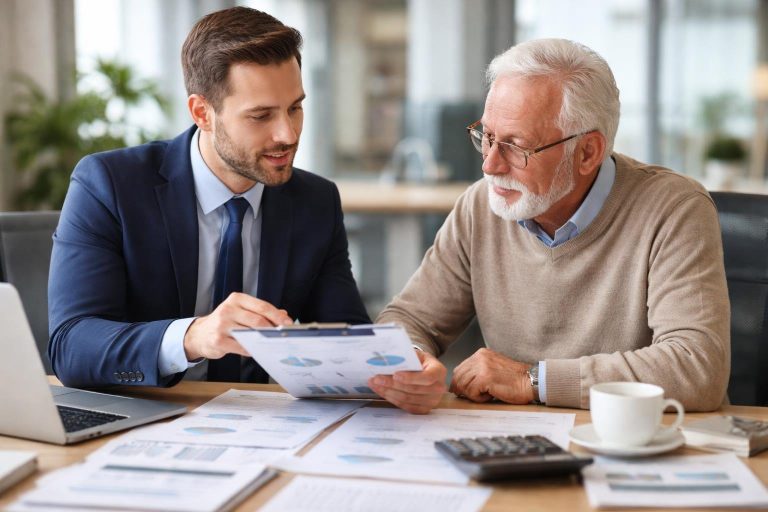 conseiller-financier-senior-bureau-documents